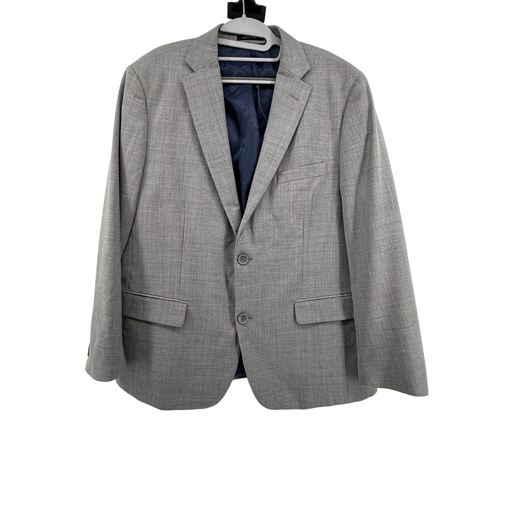 Mantoni Blazer Mens 44S Gray 100% Virgin Wool Super Fine 2-Button Side‎ Vent